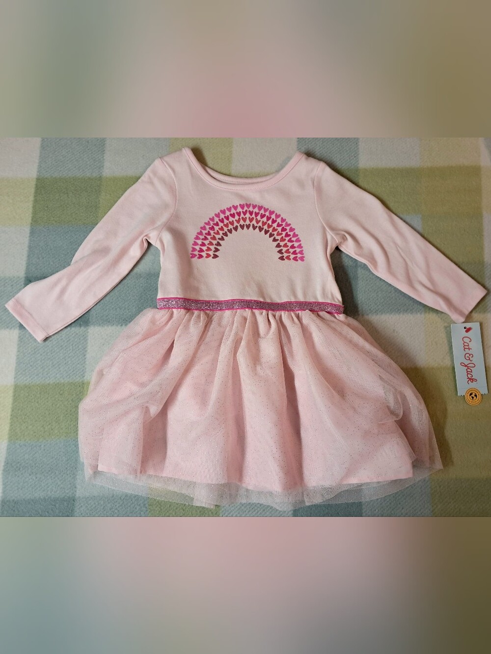Cat & Jack Pink Rainbow Tutu Dress 18 Month